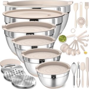 Mixing Bowls with Airtight Lids Set, 26PCS Stainless
