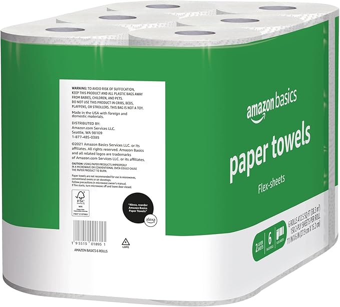 Amazon Basics 2-Ply Flex-Sheets Paper Towels - Image 3