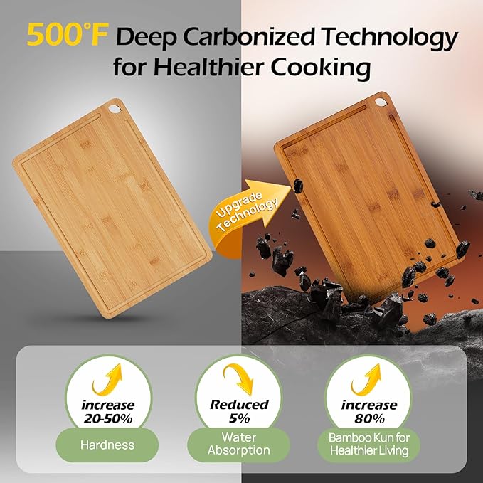 Bamboo Cutting Board, Durable Wood Cutting Boards - Image 3