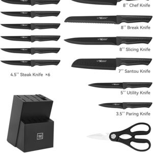 Knife Set, 15 Pcs Kitchen Knife Set