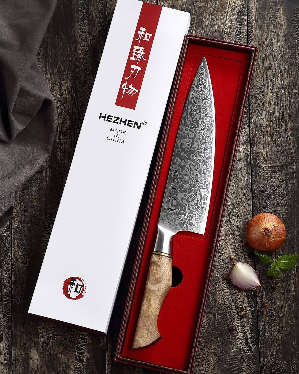HEZHEN Chef's Knife-Professional-8.3 inch Damascus - Image 5