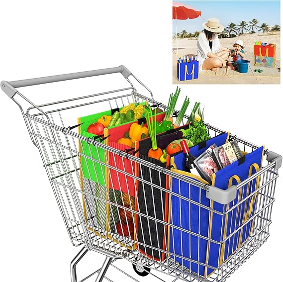 Set of 4Tote Bag Reusable Grocery Bags - Image 5