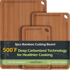 Bamboo Cutting Board, Durable Wood Cutting Boards
