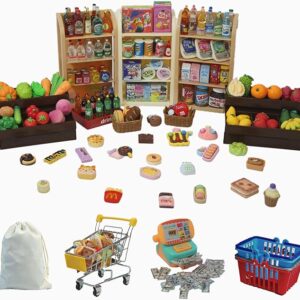 180Pcs Mini Shopping Cart Playset