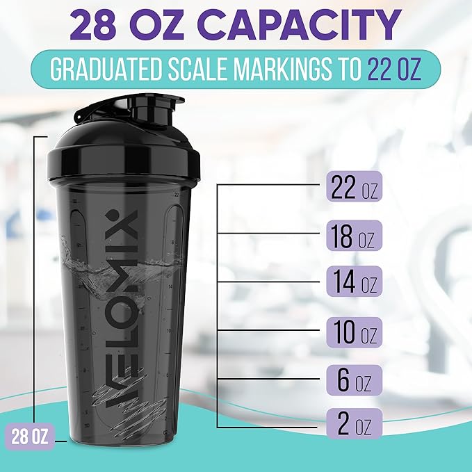 -2 Pack- 28 oz Protein Shaker Bottles for Protein - Image 2