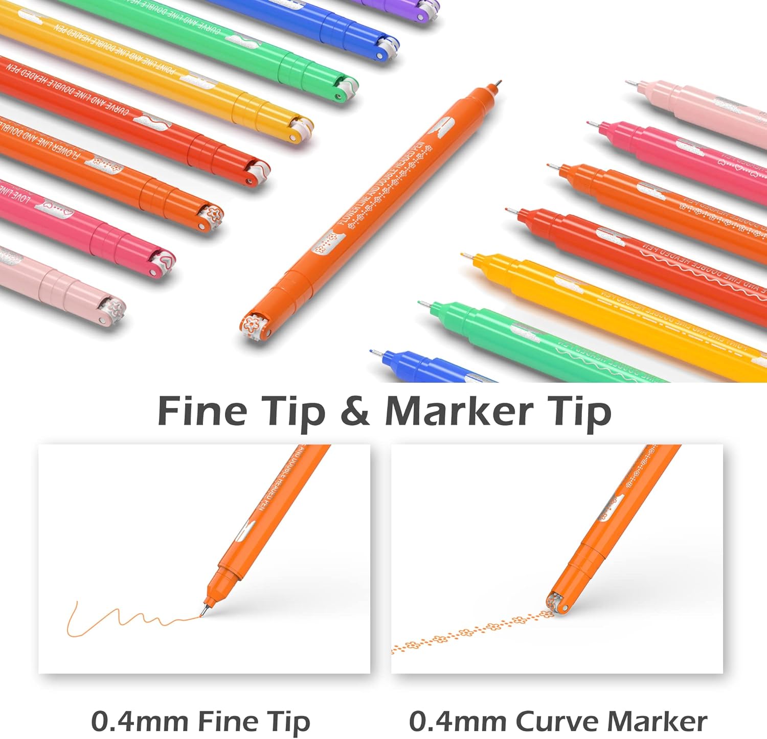 AECHY 8PCS Colored Curve Highlighter Pen Set for Note Taking - Image 2