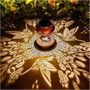 Hummingbird Solar Lanterns Outdoor Hanging