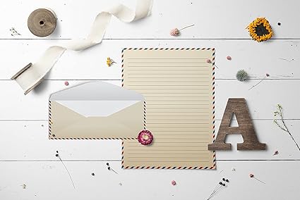 Better Office Products Vintage Airmail Stationery Paper Set - Image 5