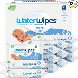 WaterWipes Plastic-Free Original Baby Wipes, 99.9%