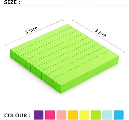 Eastern Wolf 8 Pads Lined Sticky Notes 3x3 - Image 2